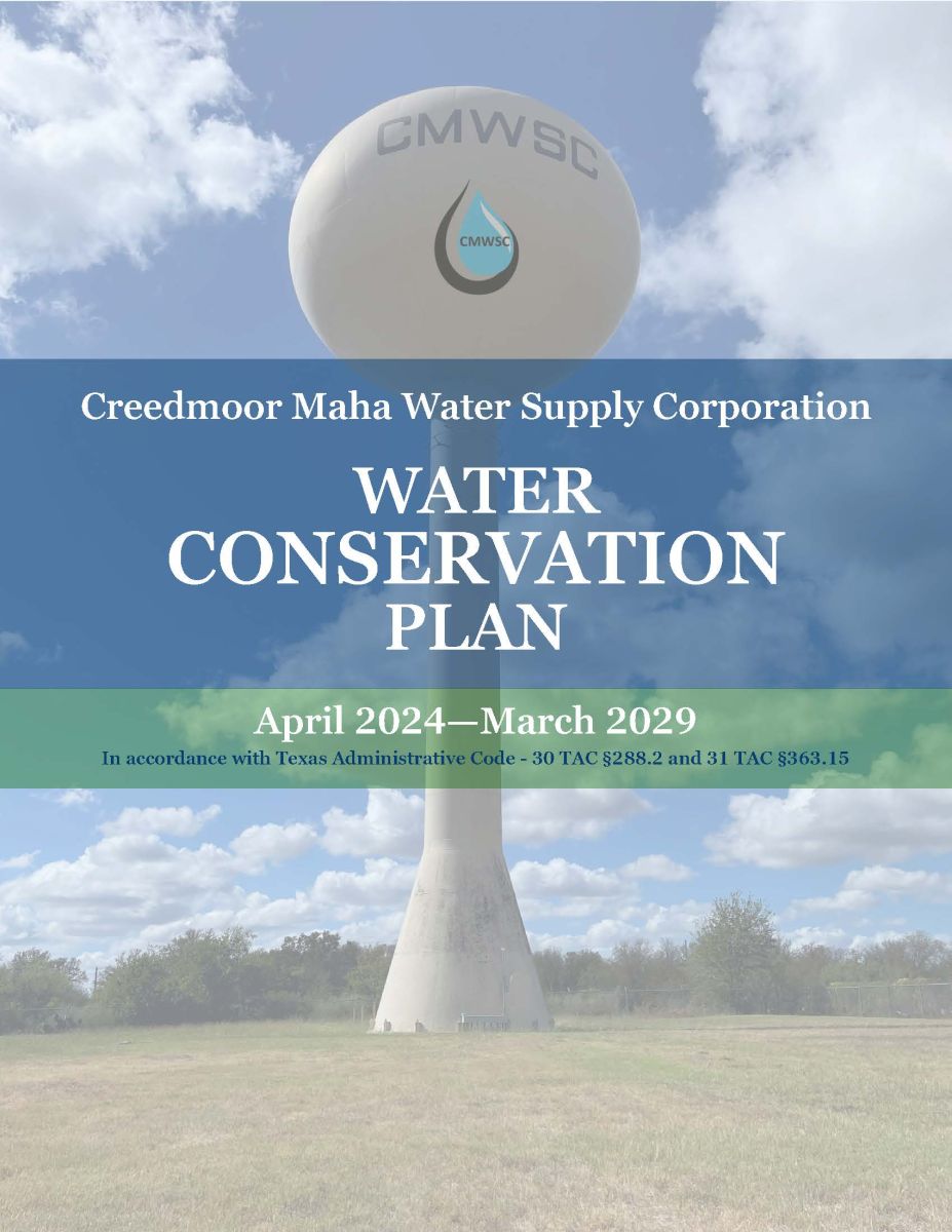 Water Conservation Plan Cover